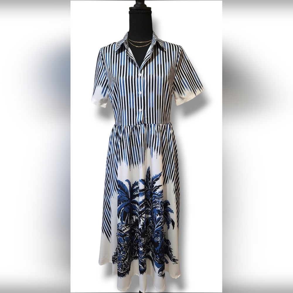 White and Blue Dress